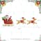 Glitzhome® 90.5"L Lighted Christmas 2D Fabric Dog with Santa Sleigh Outdoor Decor